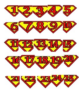 free superman numbers printable by connolly cloud tpt