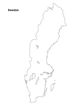 FREE Sweden Sverige Map Outline By The Harstad Collection TPT   Original 4563303 1 