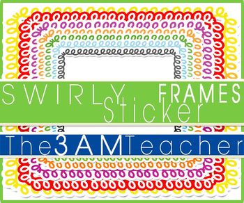 Preview of FREE Swirly Sticker Styled Frames