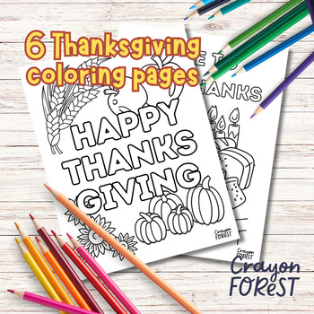 Preview of FREE THANKSGIVING COLORING PAGES