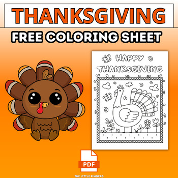 FREE THANKSGIVING COLORING SHEET ACTIVITY by THE LITTLE FINGERS