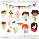 (FREE TODAY) Ice Cream Party- Commercial Use Clipart Set