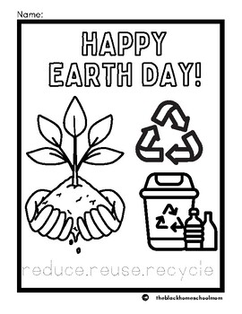 Preview of Earth Day Activity Packet COLORING PAGES| Afrocentric