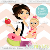 Teacher Mom 002, Teacher Avatar- Commercial Use Character Graphic