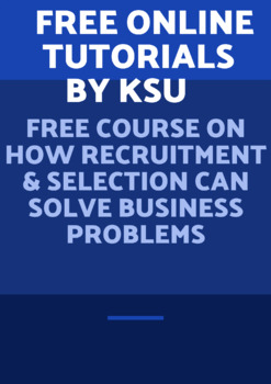 Preview of FREE TUTORIAL| HOW RECRUITMENT & SELECTION CAN SOLVE BUSINESS CHALLENGES| BY DR