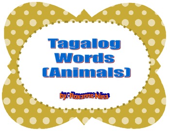 Preview of FREE Tagalog Words of Animals