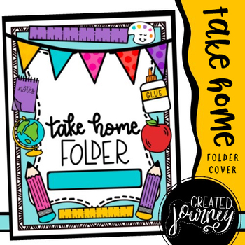 Preview of FREE Take Home Folder Coversheet // Colorful Student Folder Cover Sheet
