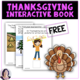 FREE Talk About Thanksgiving Interactive Book for Speech Language