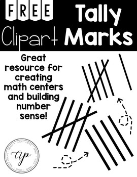Preview of FREE Tally Mark Clipart