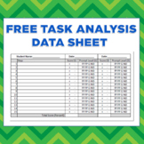 FREE Task Analysis Data Sheet - Fillable PDF File