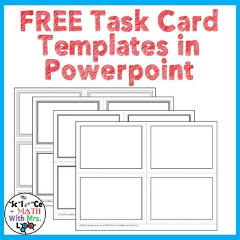 Preview of FREE Task Card Templates in Powerpoint