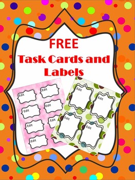 Preview of Labels - Task Card Templates - FREEBIE