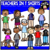 Teachers In T Shirts Clip Art Set {Educlips Clipart}