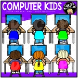 Computer Kids Clip Art Set {Educlips Clipart}