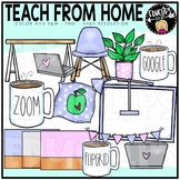 Free - Teach From Home Clip Art Set {Educlips Clipart}