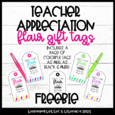FREE Flair Gift Tags Teacher Appreciation | Co-Worker Gift