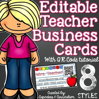 Preview of FREE Teacher Business Card Magnet 