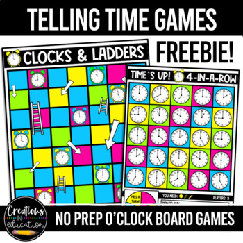 Preview of FREE Telling Time Clock Games