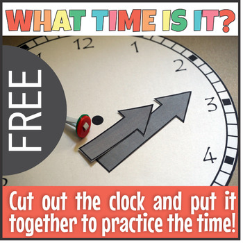 Preview of FREE Telling Time Clock Template