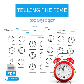 FREE: Telling the Time (o'clock + half past) | Worksheet by Jolly Malty