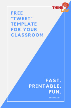 Preview of FREE Template for Classroom Tweets