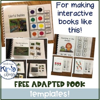 Preview of FREE Templates for Creating Adapted Books for Special Education