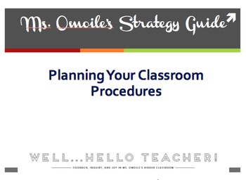 Preview of FREE Template for Planning Classroom Routines & Procedures