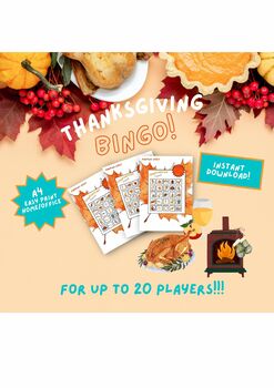 Preview of FREE Thanksgiving BINGO Pre-K thru Adult NO PREP