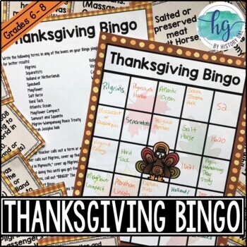 FREE Thanksgiving Bingo (Print and Digital) by History Gal | TPT