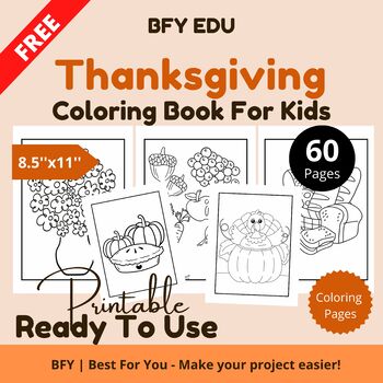Preview of FREE*Thanksgiving* Coloring Pages For Kids 8.5x11 5 pages