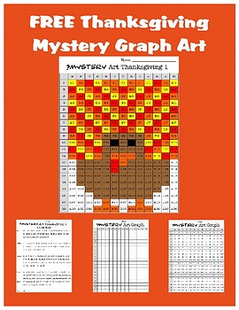 Preview of FREE Thanksgiving Mystery Graph Art