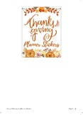 FREE Thanksgiving Stickers