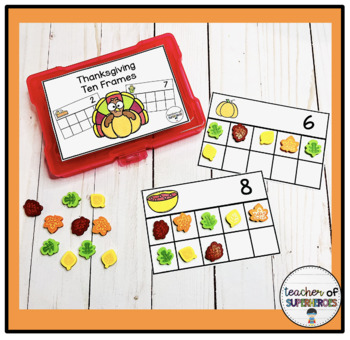 FREE Thanksgiving Ten Frames (Thanksgiving Math Task Box) | TpT