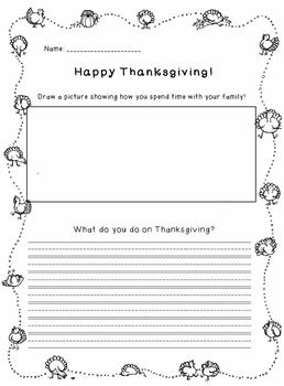 thanksgiving creative writing worksheets
