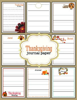 Preview of FREE Thanksgiving journal templates