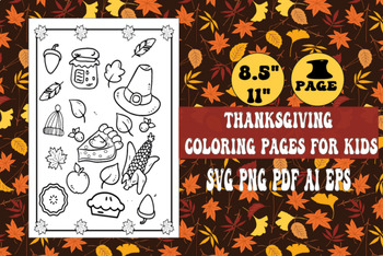 Preview of FREE Thanksgivings Coloring Page Kids