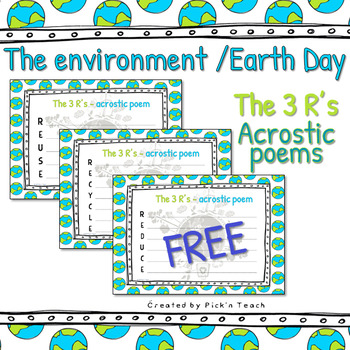 Free The 3 R S Acrostic Poems By Pick N Teach Tpt
