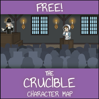 Preview of FREE The Crucible Character Map Worksheet