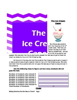Preview of FREE - The Ice Cream Caper - A Mystery Inference Activity
