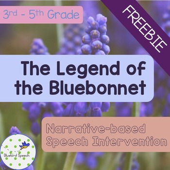 Preview of FREE The Legend of the Bluebonnet: Speech and Language Therapy #kindnessnation