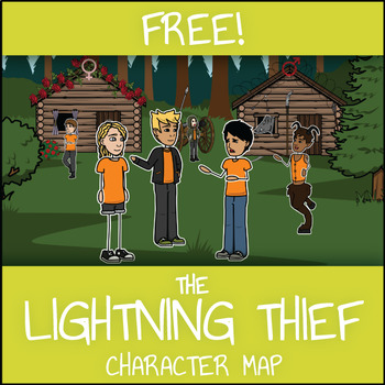 Preview of FREE The Lightning Thief Character Map Worksheet