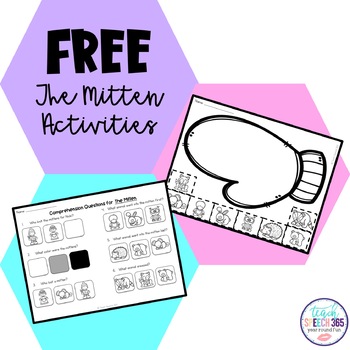 Preview of FREE The Mitten Companion Activities for Speech Therapy