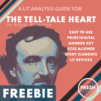 Preview of FREE | The Tell-Tale Heart Lit Guide | Literary Devices | by Edgar Allan Poe