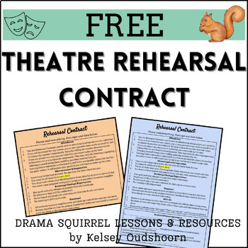 Preview of FREE Theatre Rehearsal Contract for Parents & Students