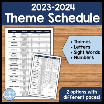 Preview of FREE Theme Schedule for 2023-2024