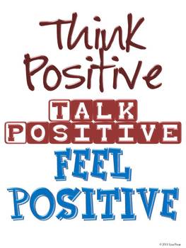FREE Think Positive Poster by Lisa Frase  Teachers Pay 