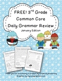 FREE Third Grade Common Core Daily Grammar Review - Januar