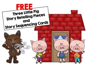 FREE Three Little Pigs Retelling and Story Sequencing Cards | TpT
