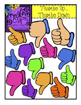 Preview of FREE Thumbs Up, Thumbs Down {Creative Clips Digital Clipart}
