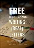 FREE - Tips + Templates for Writing (Real) Letters (Distan